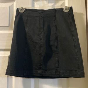 Black mini skirt.